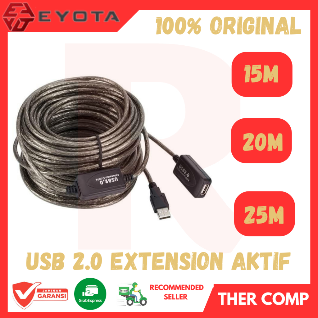 Kabel Usb Extension Aktif 15 Meter / Usb Extender Active 15M EYOTA
