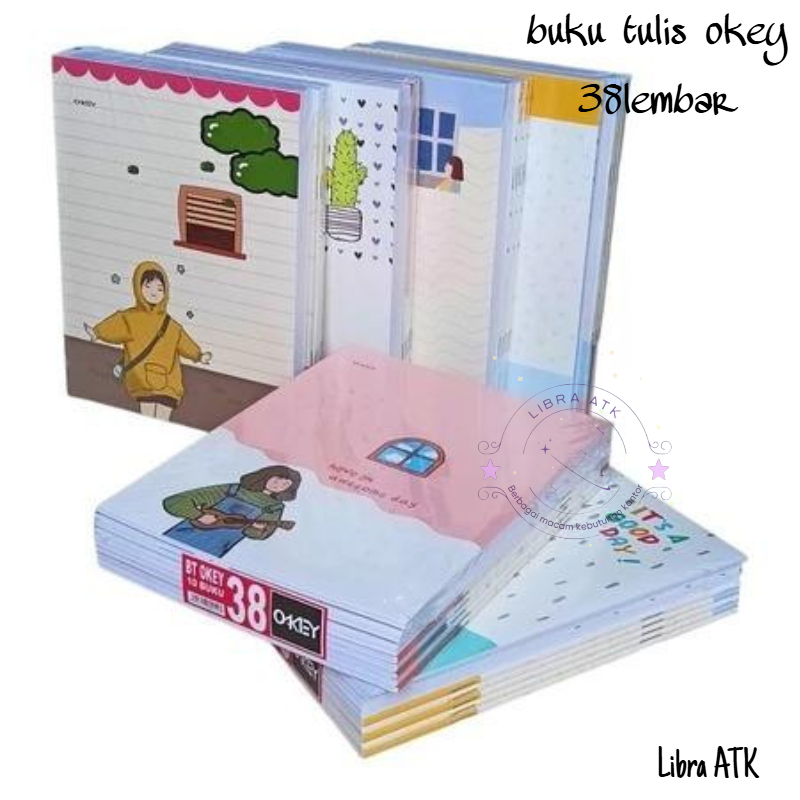 

OKEY Buku tulis 38Lembar murah 1 pack isi 10 buku