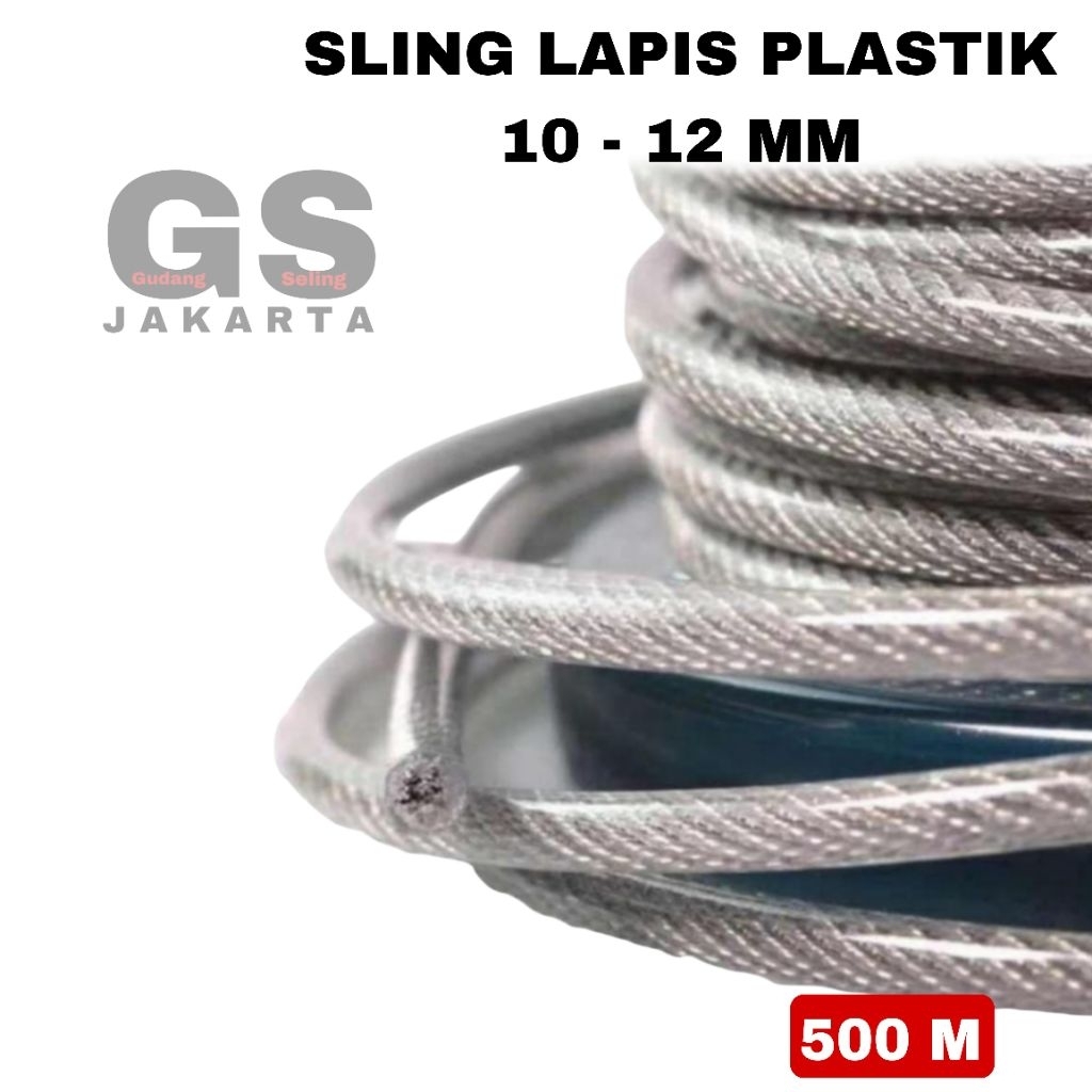 sling lapis plastik 12mm / seling lapis plastik 12mm / seling baja lapis plastik 12mm / sling baja l