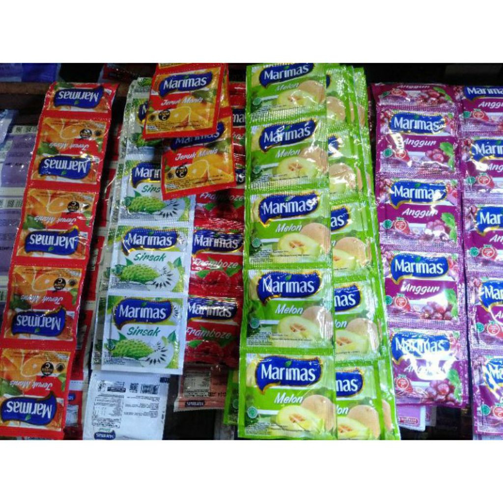 

Minuman Bubuk Sachet Marimas, Sisri, Segar Sari 10pcs/Renteng