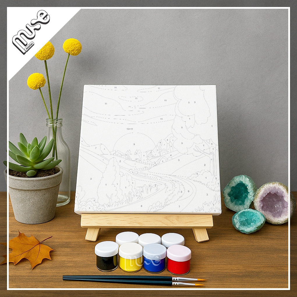 

Paket lukisan 20x20, kanvas lukis Muse