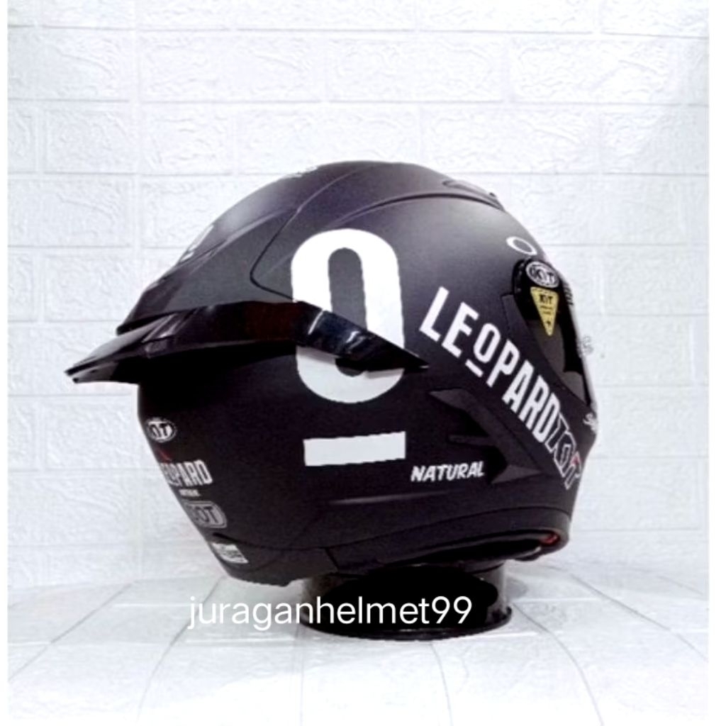 Helm Full face Kyt Falcon solid Paket Ganteng Leopard