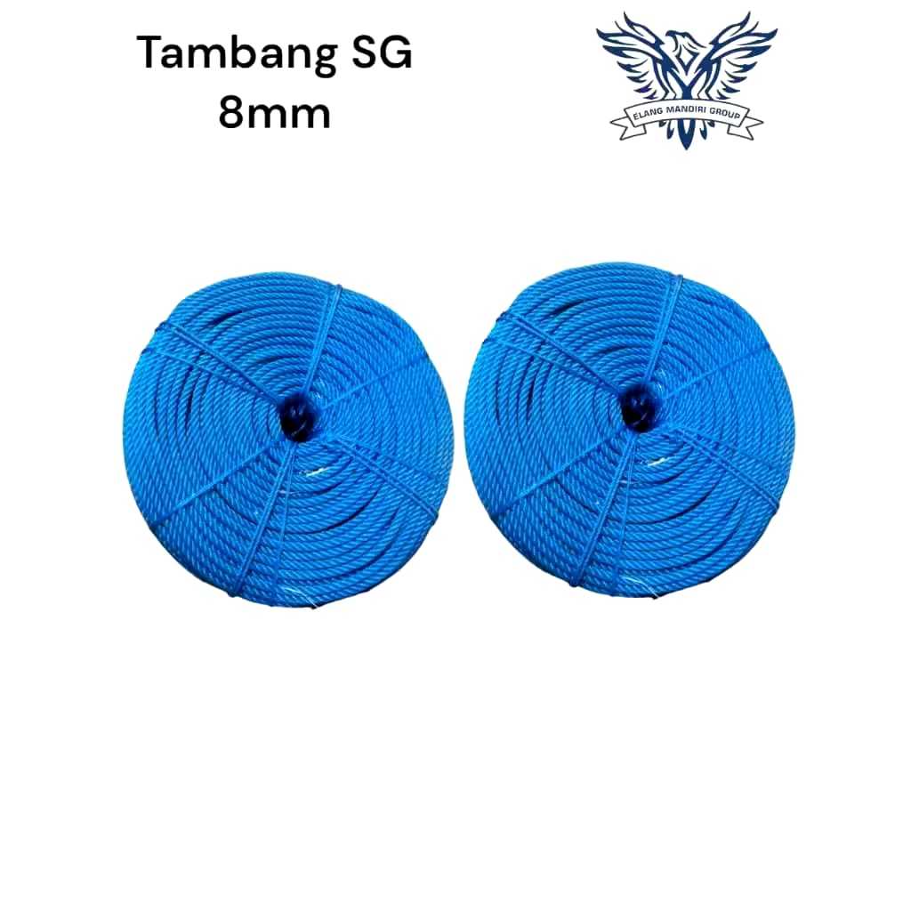 

Tali Tambang 8mm 1kg Tali tampar/Tambang plastik warna biru