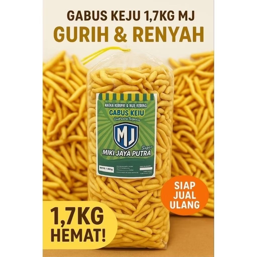 Gabus Keju 1.7Kg MJ - Telur Gabus Keju Super Halal Gurih Renyah
