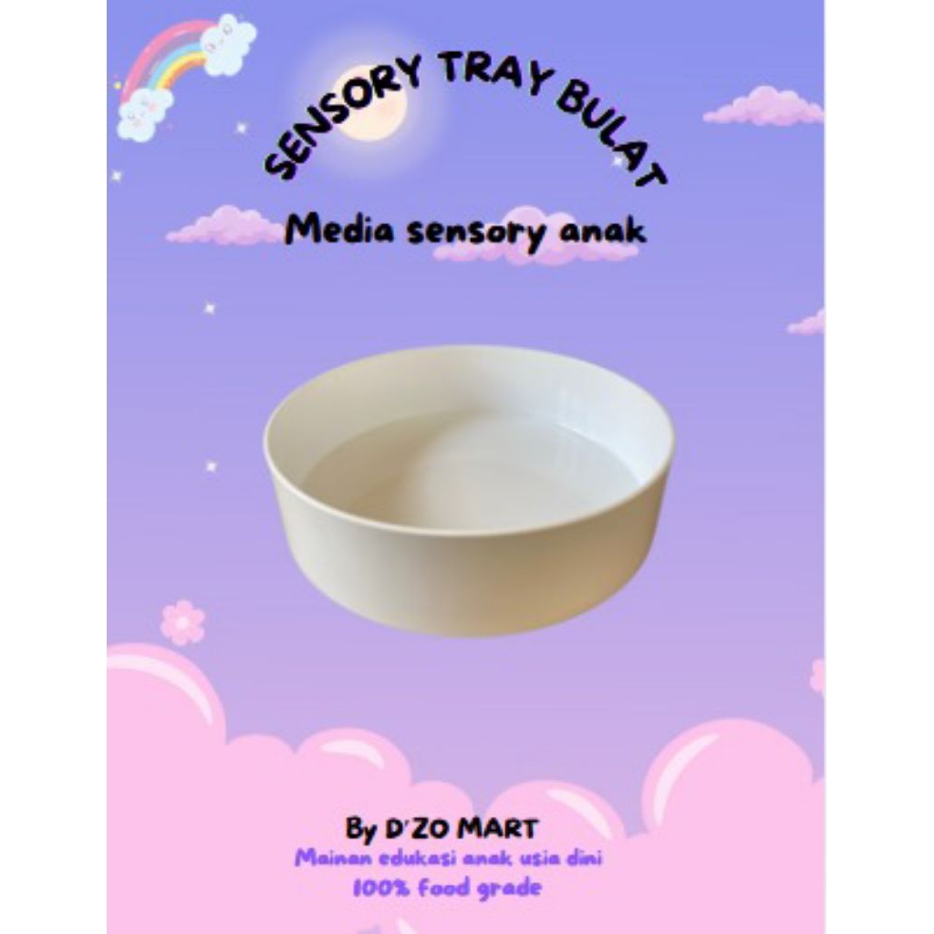 Wadah Mainan Anak-TRAY SENSORY BULAT-TRAY MONTESSORI - SENSORY PLAY
