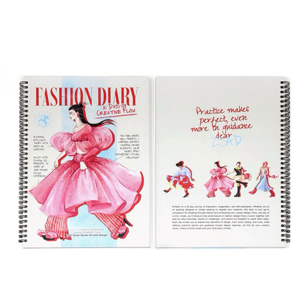 

Buku Fashion Design Bermateri & Latihan Harian / 30 Days Creative Flow - Sketchbook Pembelajaran Desain Baju _ Original Zerist Studio