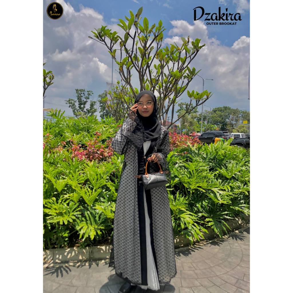 Butterfly Hijab - Dzakira Outer Brookat | Motif Jaring Comfy, Breathable, dan Anti Ribet
