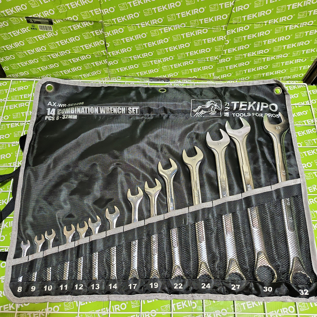 TEKIRO Kunci Ring Pas set 8-32mm / Ring Pas 14Pcs / Kunci pas ring 8-32 Mm