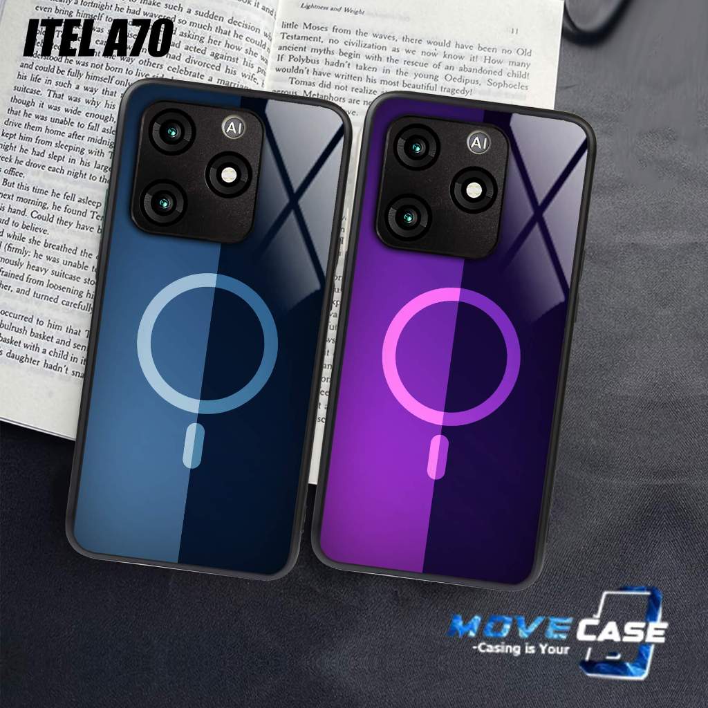 MV266 CASE HP ITEL A70 - SOFTCASE KACA ITEL A70 - CASING ITEL A70 Terbaru Pelindung Hp Motif Magsafe