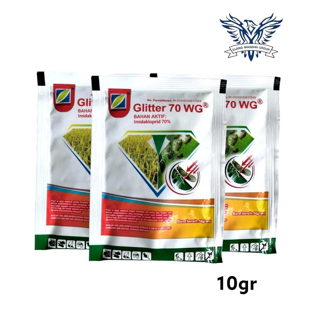 Glitter 70wg 10gr Imidakloprid 70% Insektisida sistemik pembasmi hama pada tanaman