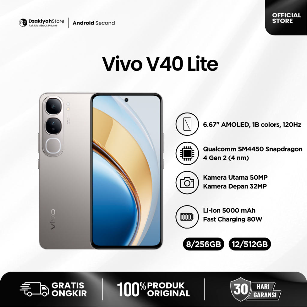 VIVO V40 LITE SECOND FULLSET LIKE NEW