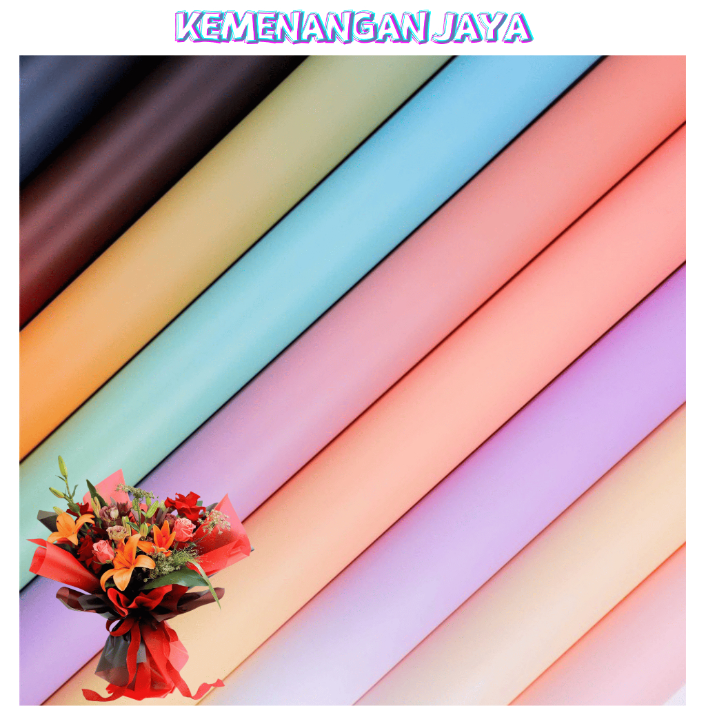 

Flower Wrapping Paper Florist Gradient Color Cellophane Kertas buket cellophane gradient KB029