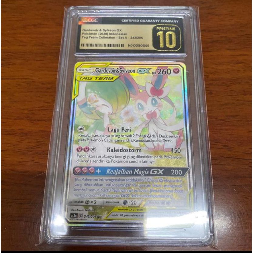 Pokemon ID Indonesia SM AC3a Gardevoir & Sylveon GX SR AA CGC 10 PSA