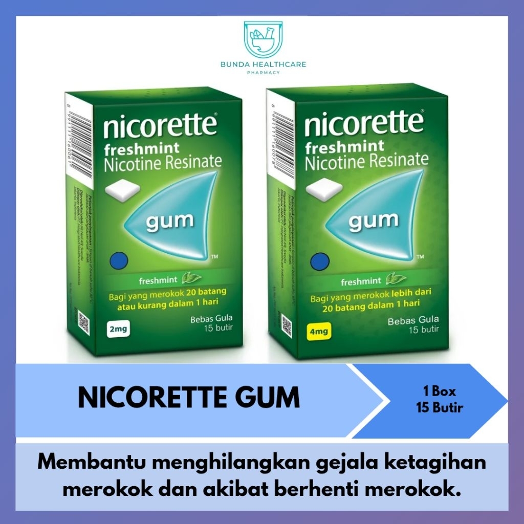 

Nicorrete Gum Freshmint | Permen untuk menghentikan ketagihan merokok