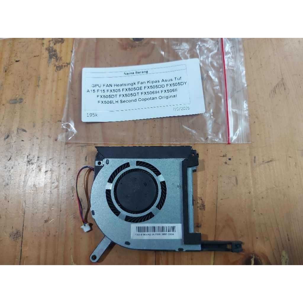 GPU FAN Heatsink Fan Kipas Asus Tuf A15 FX505 FX505GE FX505DD FX505DY FX505DT FX505GT FX506IH FX506I