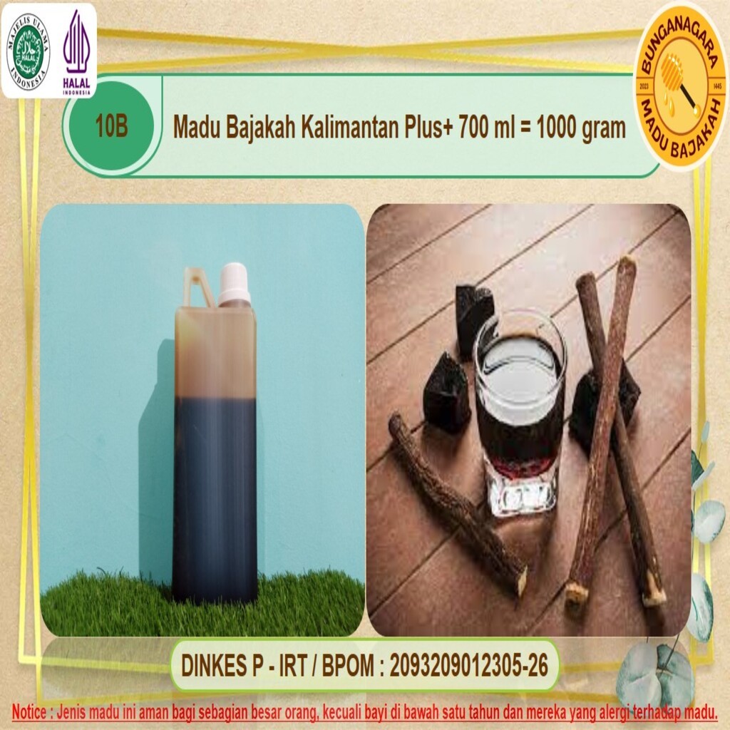 

MADU HIJAU BAJAKAH KALIMANTAN PLUS+ ASLI 1 KG | 700 ML 1000 GRAM BUNGANAGARA PURE HONEY