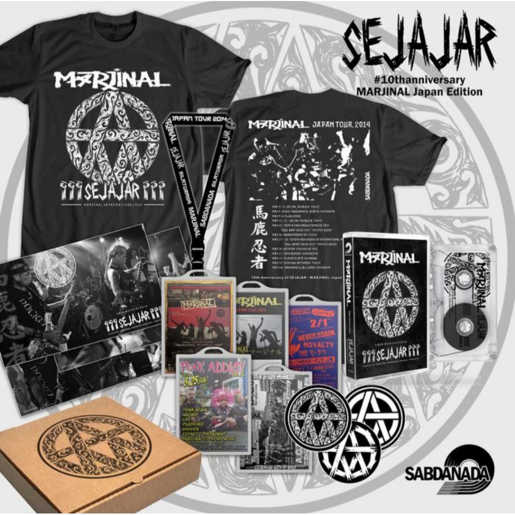 Boxset Kaset MARJINAL - Sejajar 10th Anniversary (T-shirt Size L)
