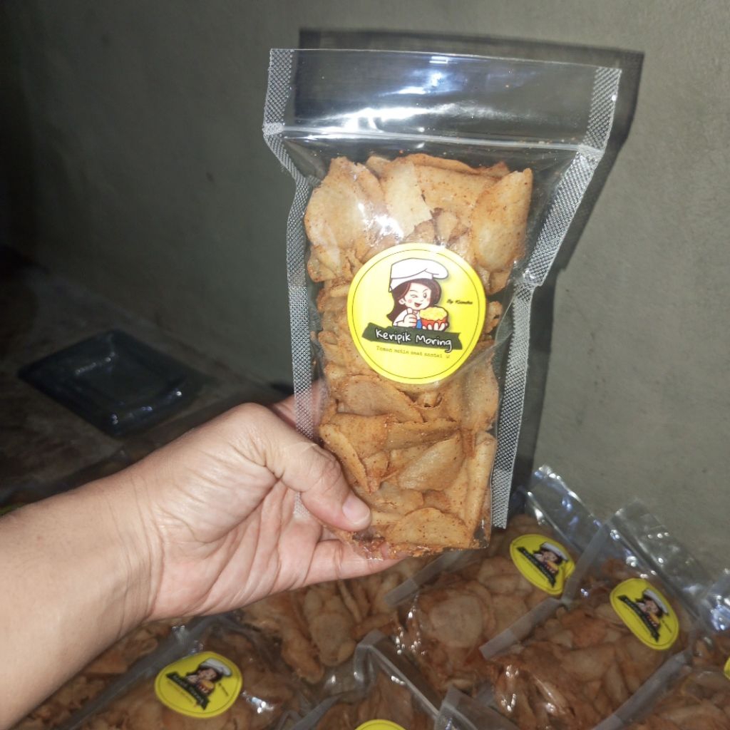 

Keripik Moring pedas 100gr