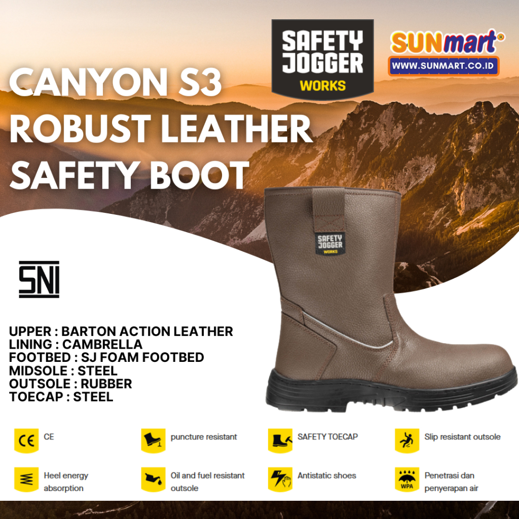 SEPATU SAFETY JOGGER CANYON S3 / Safety Jogger