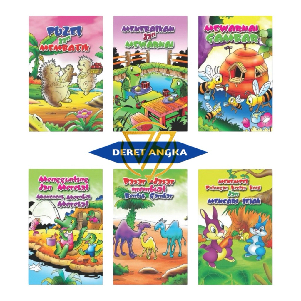 Buku anak mewarnai gambar hewan