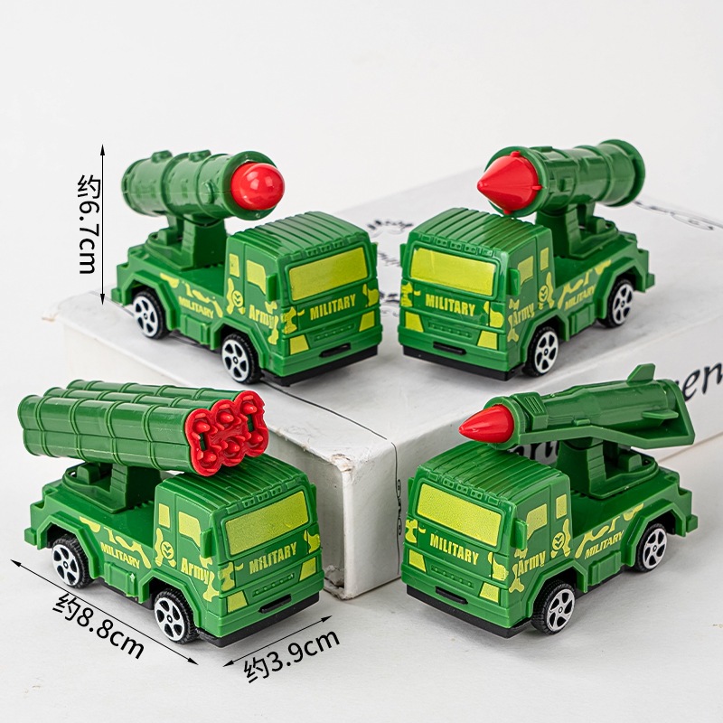 Hiasan kue cake topper (1 set isi 4 pcs)  Kendaraan perang mobil tentara tank plastik mobil army mil