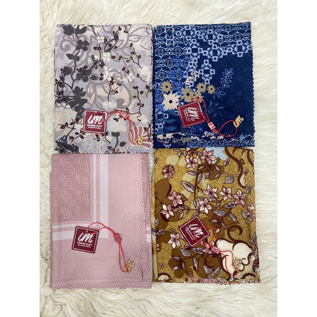 GROSIR Jilbab VOAL MIRACLE SYARI MOTIF POUCH LC Umama Scarf Random Campur Motif & Warna