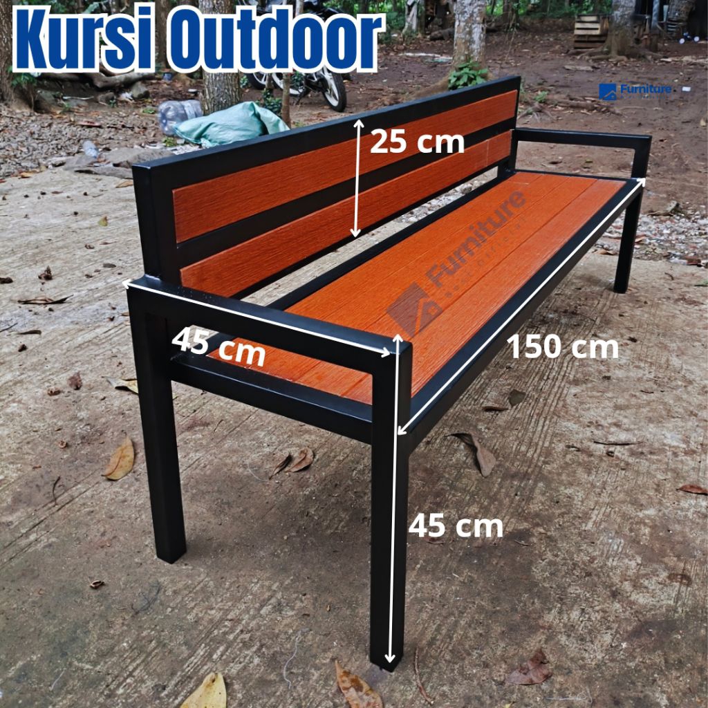 Kursi besi panjang / Kursi Besi Teras Minimalis / Kursi Taman Outdoor