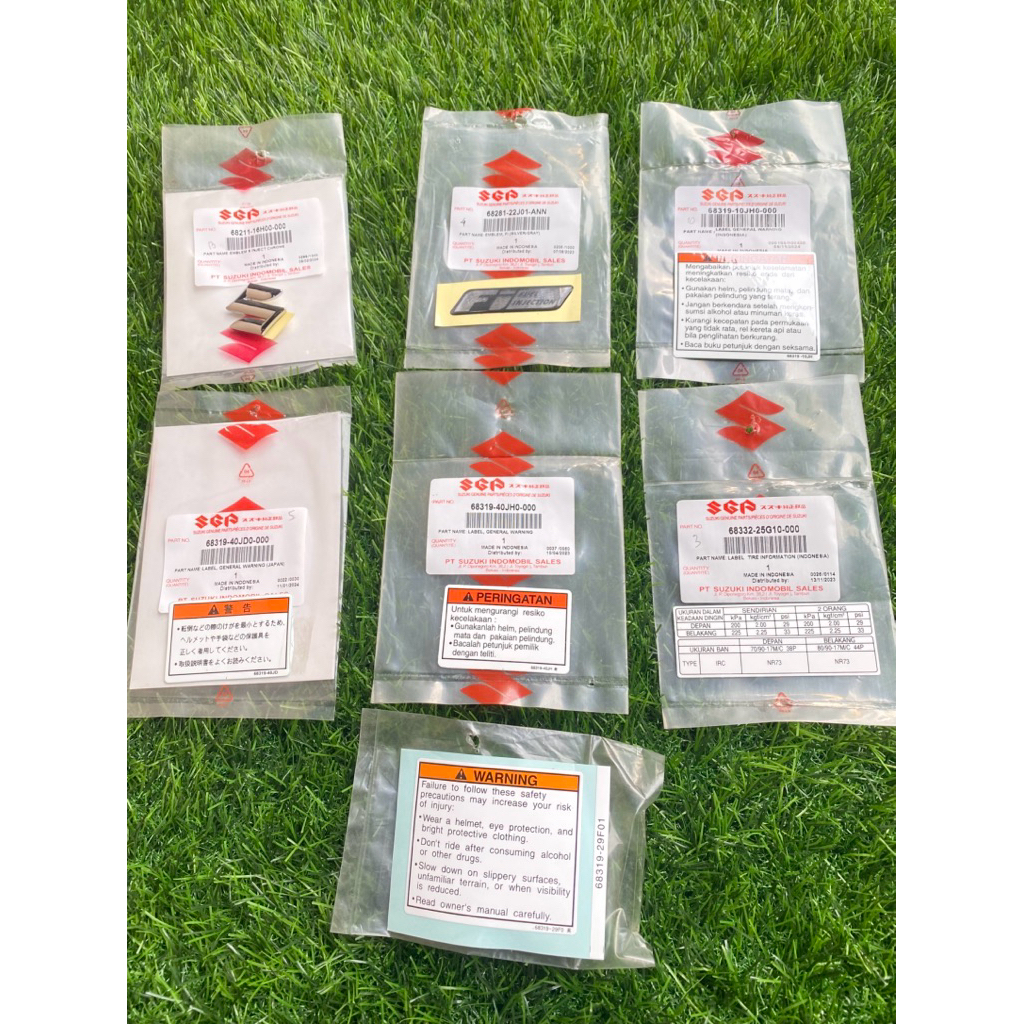 stiker sticker motor suzuki logo emblem sticker peringatan logo fu ORIGINAL SGP