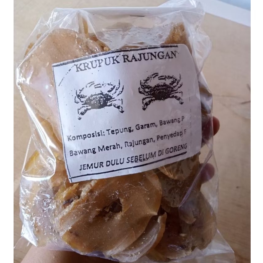 

KERUPUK PULI KEPITING RAJUNGAN (Kemasan 250gram)