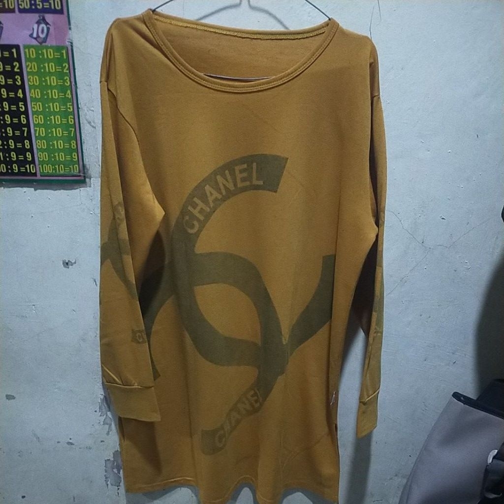 Preloved PL Tunik Chanel Kunyit