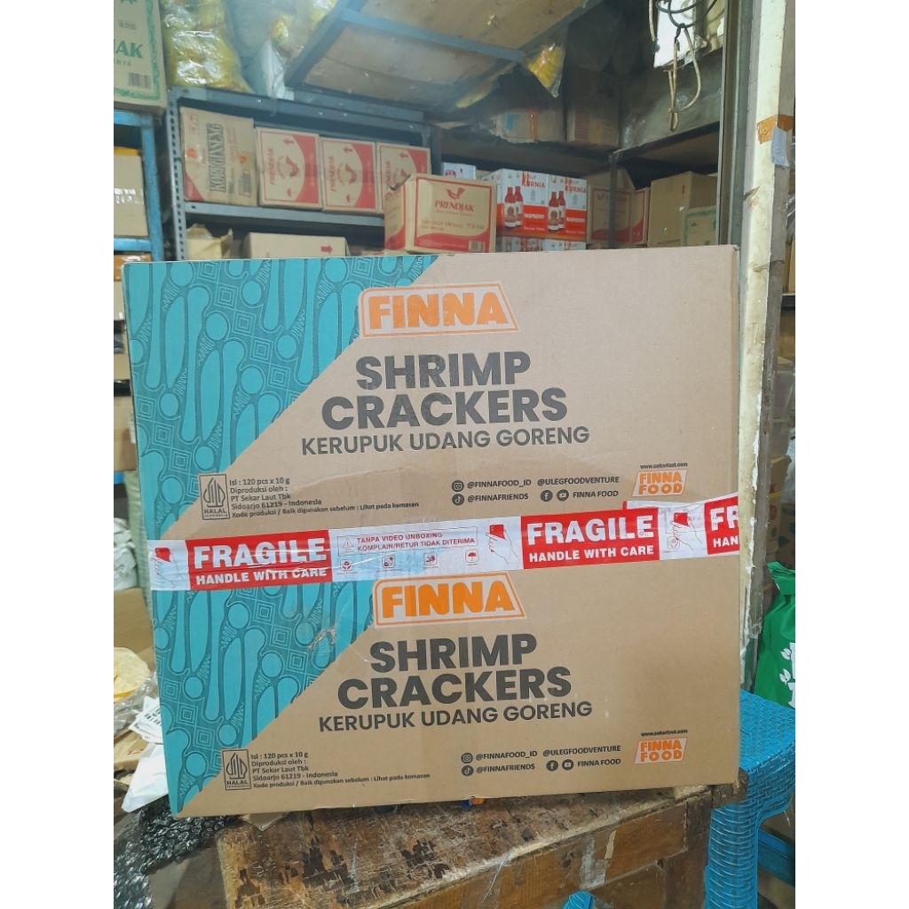 

Kerupuk FINNA SHRIMP CRACKERS Kerupuk Udang Goreng 1 dus