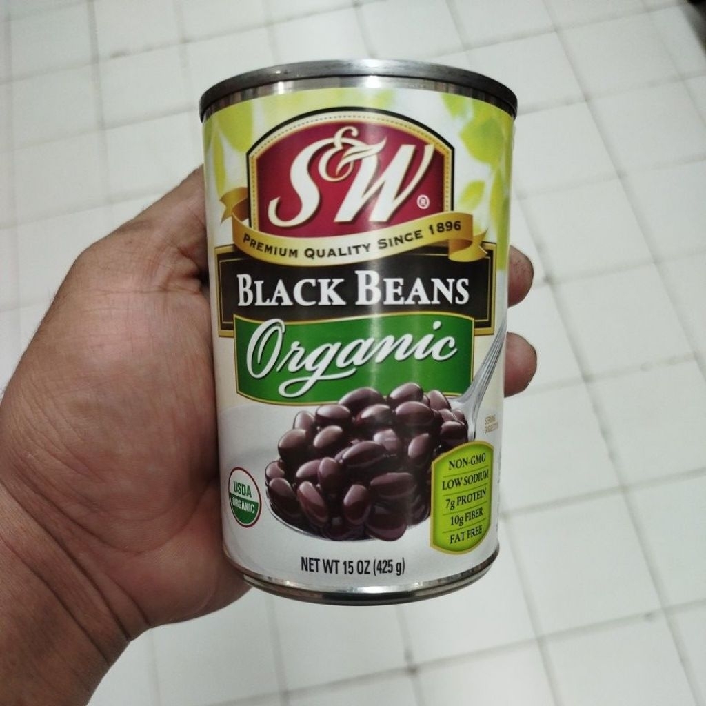 

S&W ORGANIC BLACK BEANS 15OZ/ (425GR)