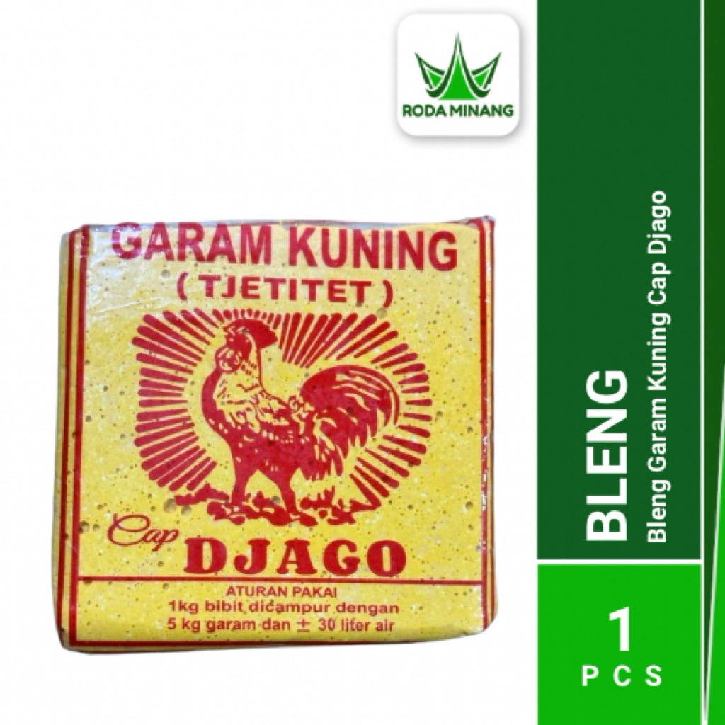 

Bleng Gendar Garam Kuning Kristal Kering Cap Djago Pengembang Kerupuk Tjetitet