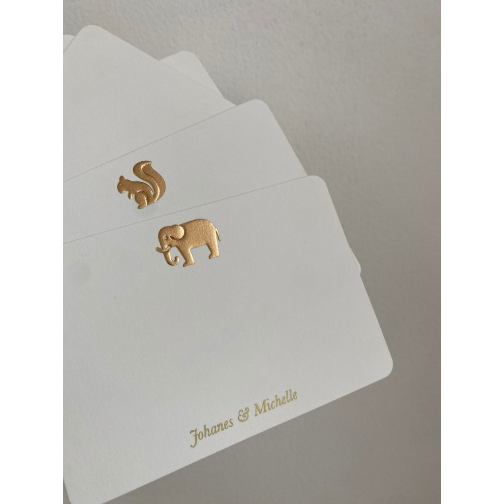 

kartu ucapan kosong dengan gold foil