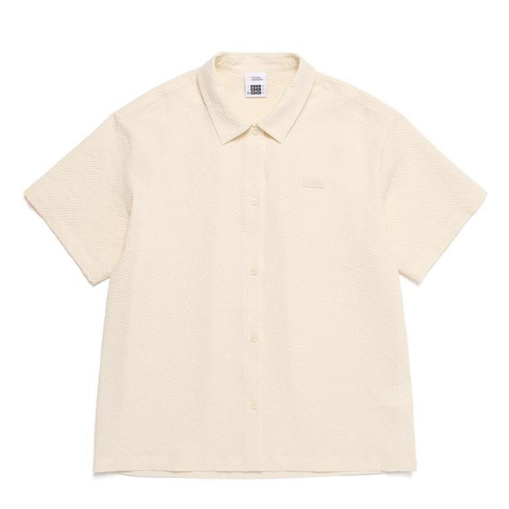 National Geographic Women Seersucker Over-Fit Cover Up Shirt Butter - Kemeja Wanita Butter