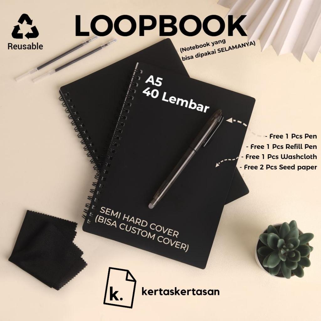 

Reusable Notebook LOOPBOOK Buku Catatan Digital Bisa Dihapus & Discan FREE PEN & REFILL PEN