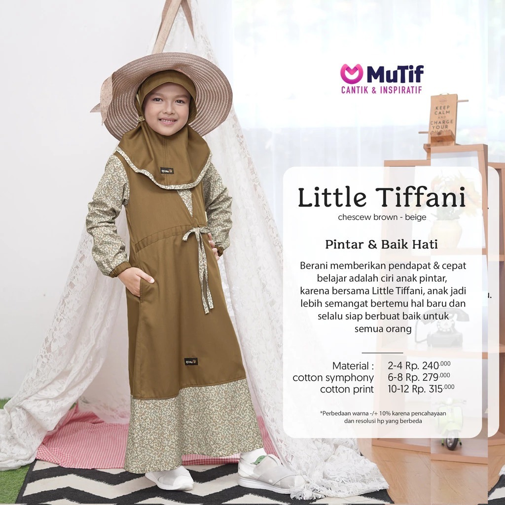 GAMIS ANAK PEREMPUAN TIFFANI SARIMBIT MUTIF