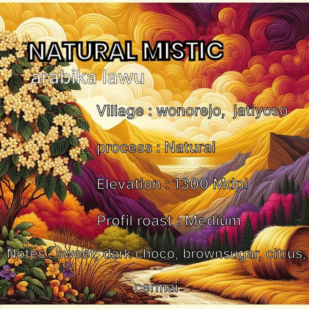 

kopi arabika lawu NATURAL MISTIC cocok untuk filter coffee