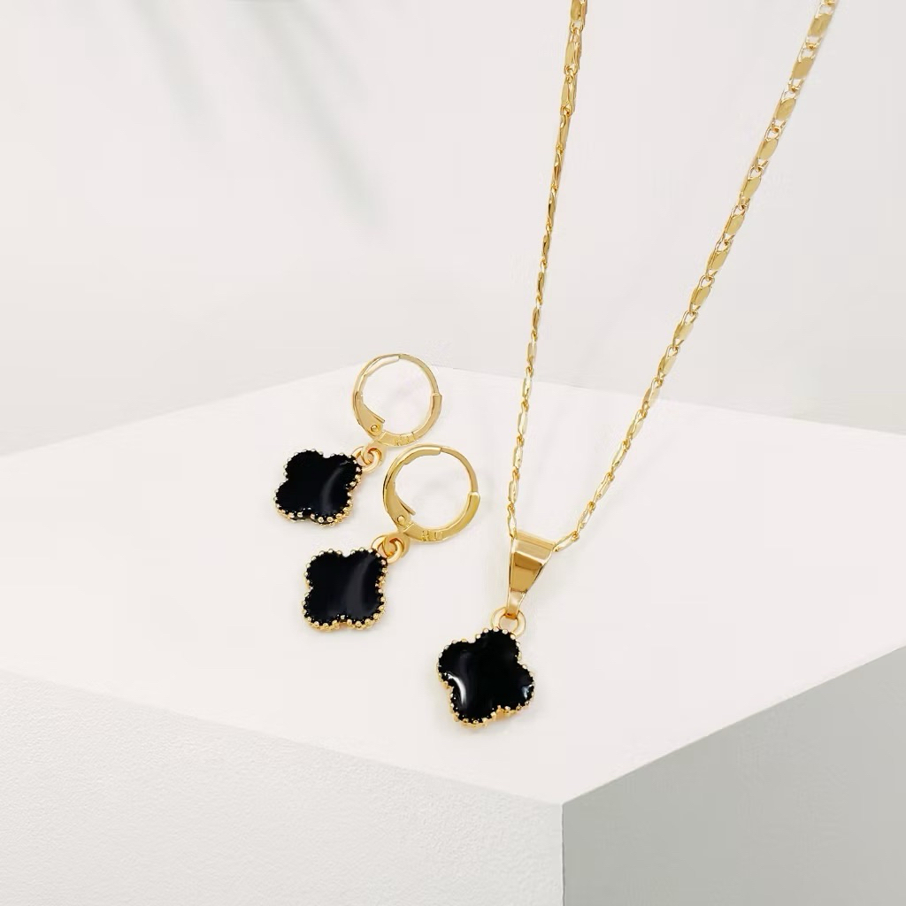 Jewelry 126S Set   Wanita Perhiasan Titanium Lapis Emas Silver Anti Karat Asli Dewasa Murah Korea ka