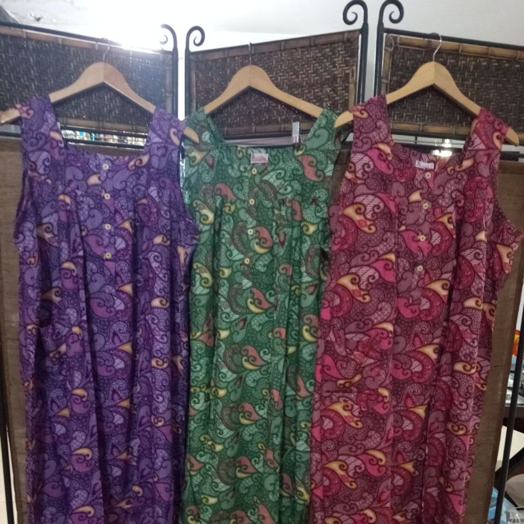 Daster TUMBAS Tanpa lengan 4L/Baju Tidur Wanita/Baju Tidur Daster/ Baju Santai Wanita/Baju Batik Wan