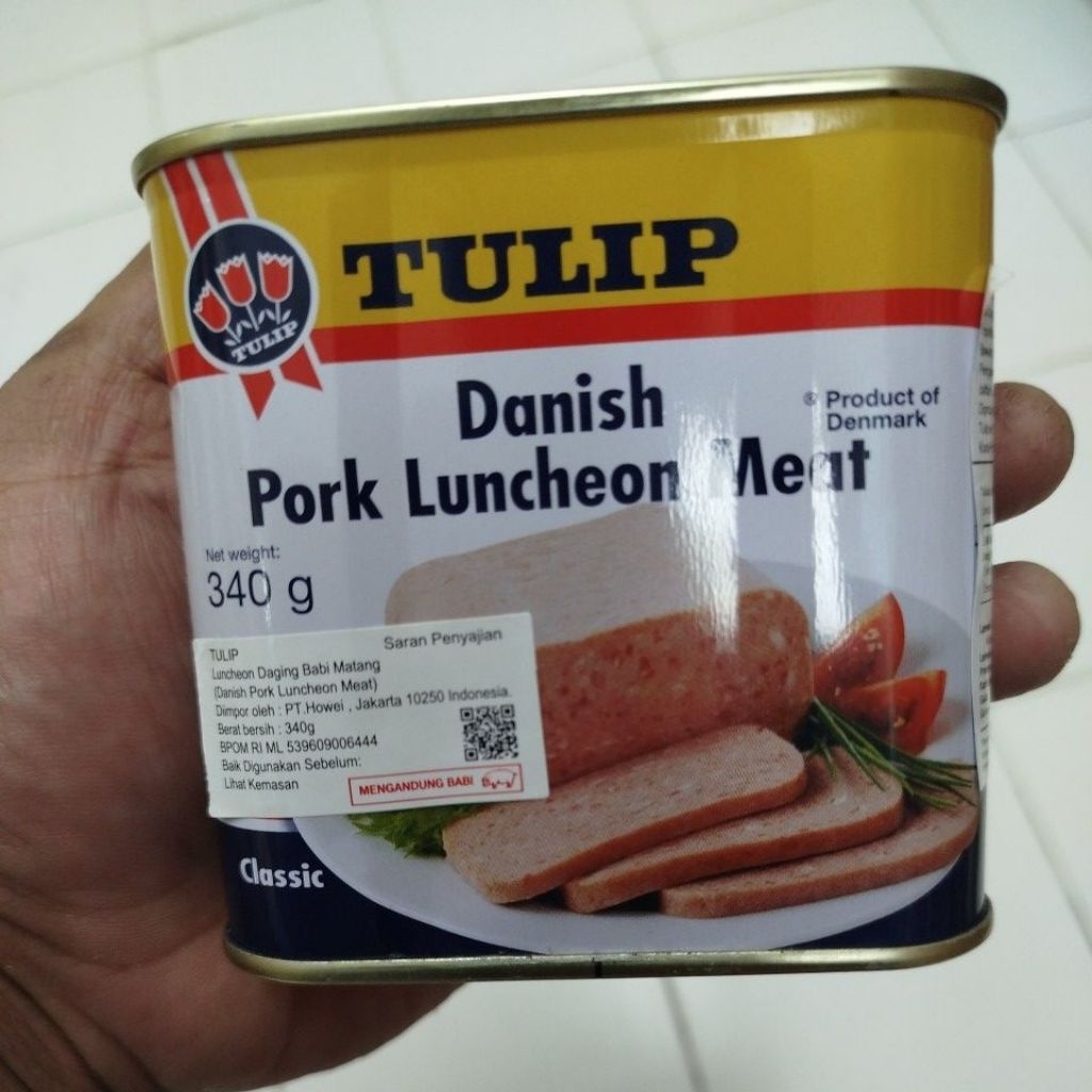 

TULIP LUNCHEON MEAT WITH BACON 340GRM (MENGANDUNG B2