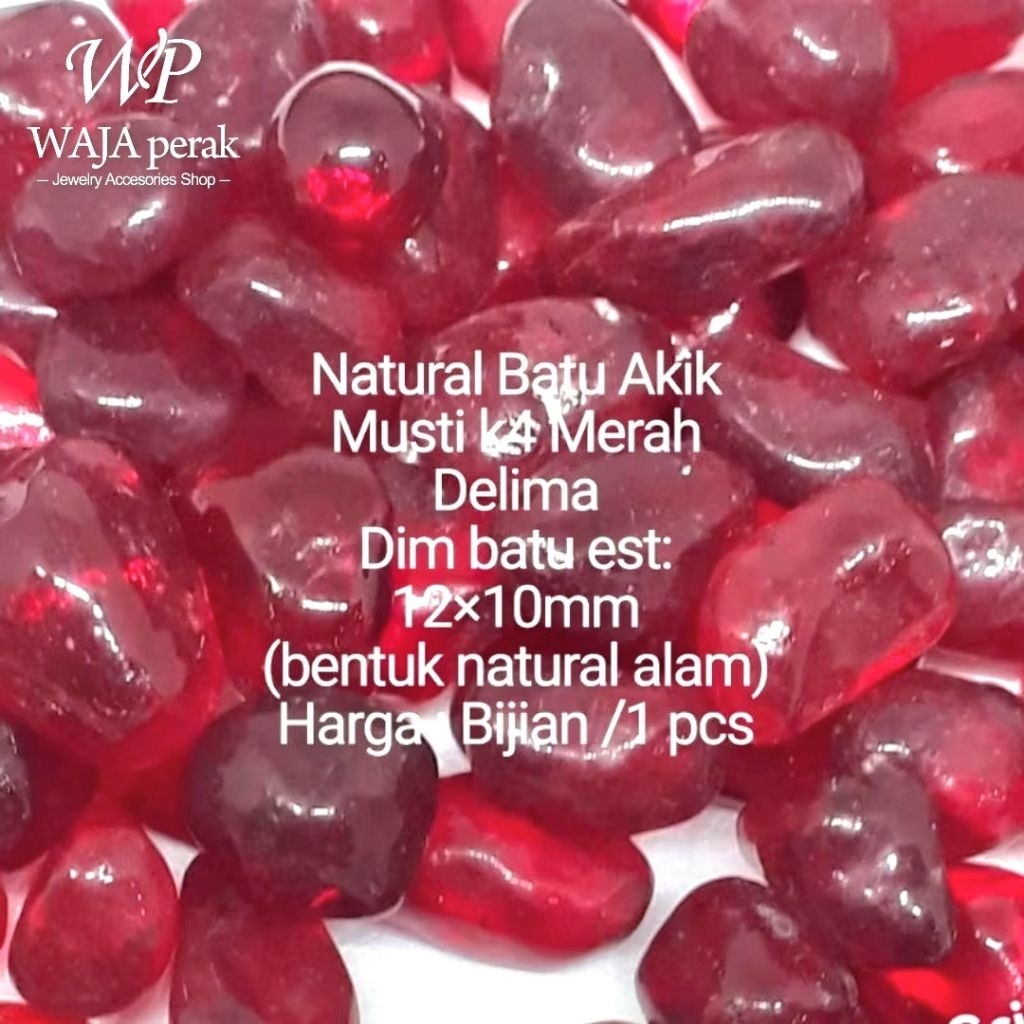 BATU AKIK MUS TIKA MERAH DELIMA NATURAL ALAM