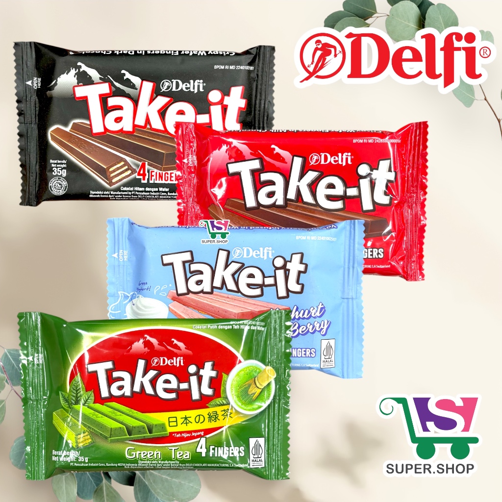 

Delfi Take It Green Tea Matcha / Milk Chocolate / Yoghurt Berry / Dark Chocolate / 35 Gram
