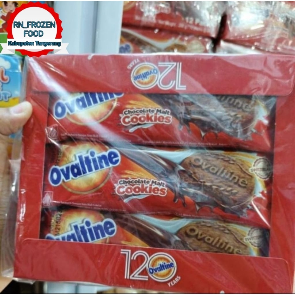 

BISKUIT OVALTINE CHOCOLATE MALT COOKIES 24gr 1 BOX ISI 12 PACK