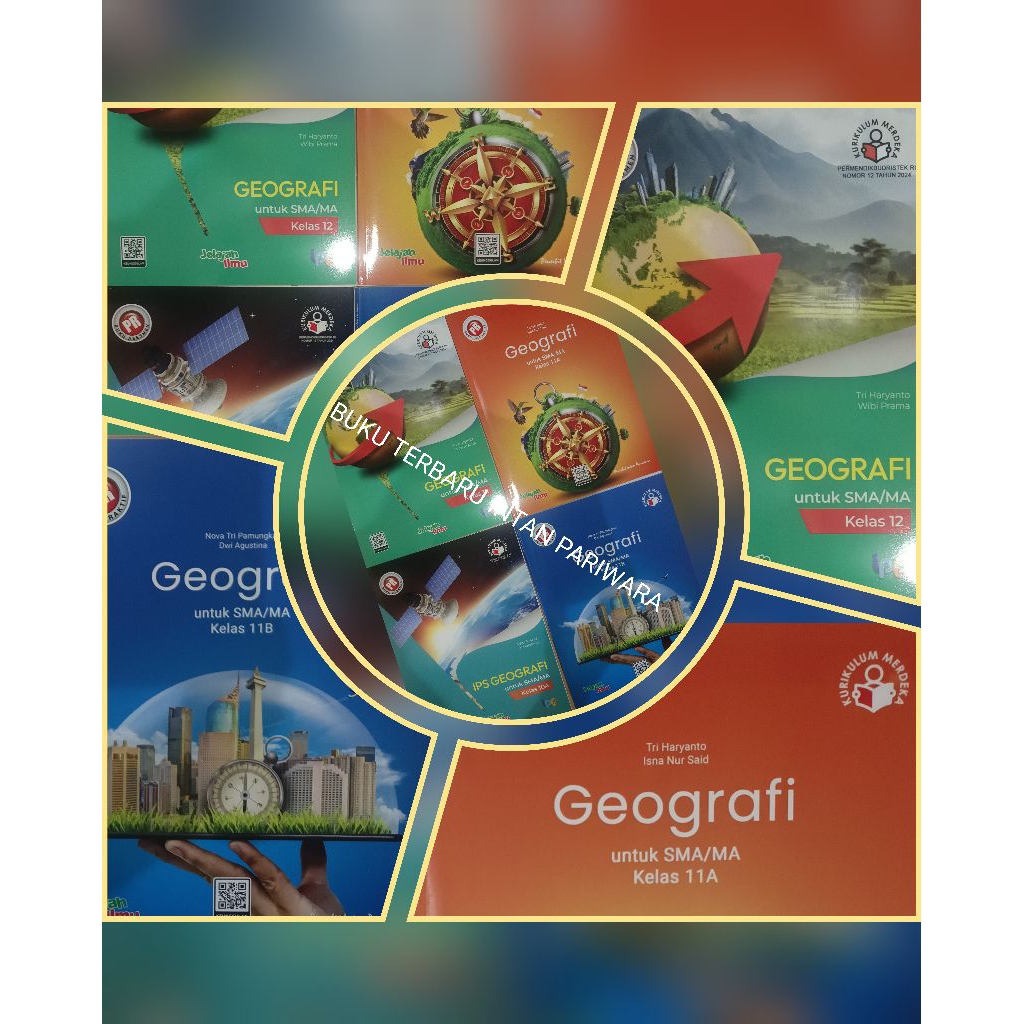 Buku lks/pr Geografi kelas 10,11,Dan 12,tahun 2024/2025