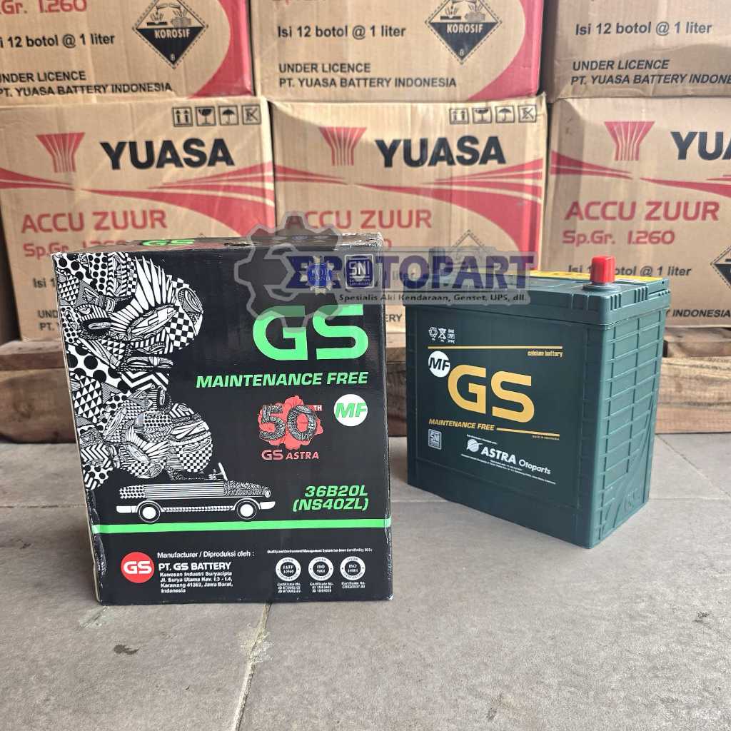 Aki  Kering Mobil KIA Picanto, Morning, Visto GS ASTRA NS40ZL MF Aki Kering ORIGINAL