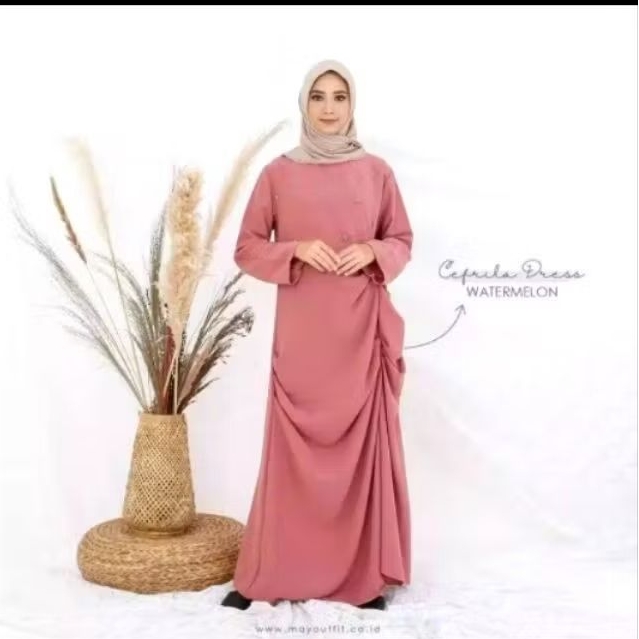 Preloved Mayoutfit Dress Raya Collection - Dusty Pink - Navy - Choco - Mustard