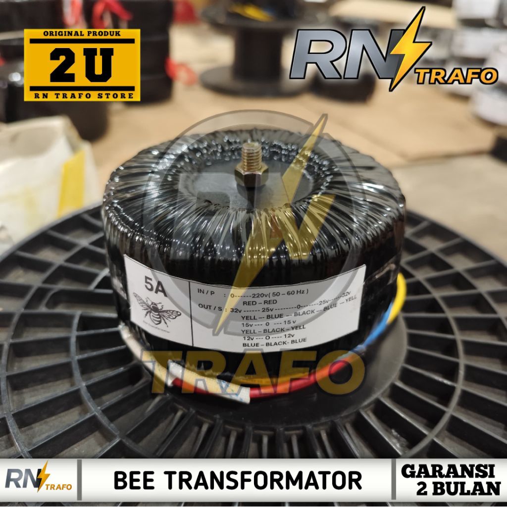 TRAFO TOROID DONAT 5A CT 32v-25v (FREE BAUT)