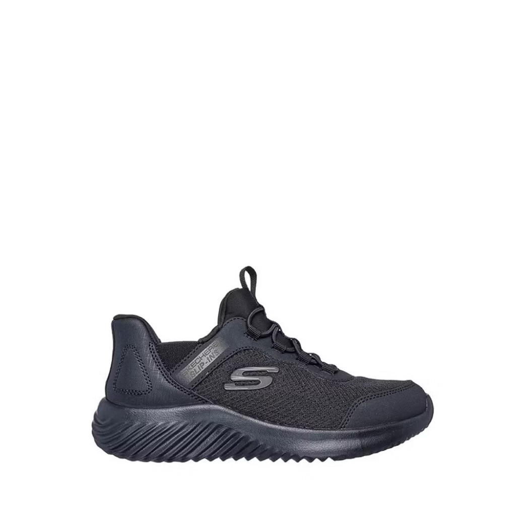 Skechers Black slip-in / sepatu sekolah anak hitam