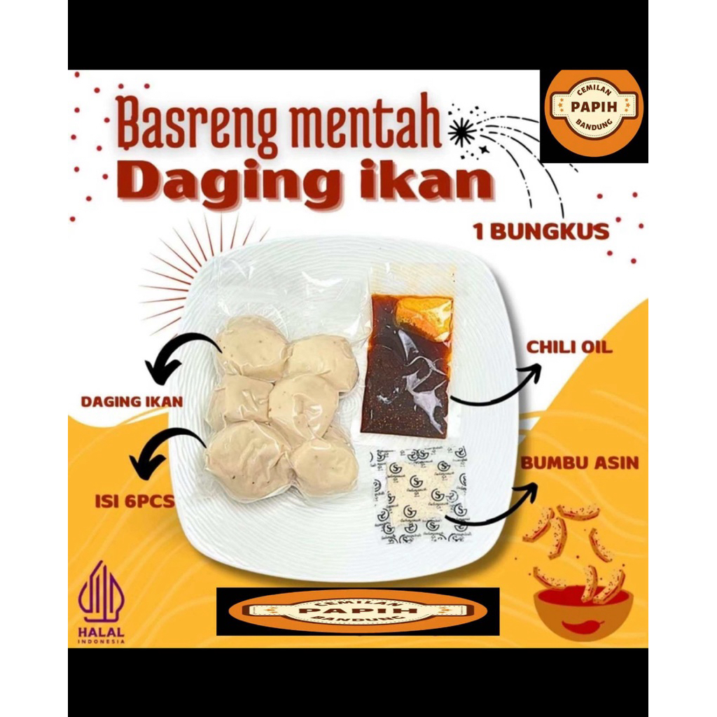 

Basreng mentah isi 6 free Chili oil premium
